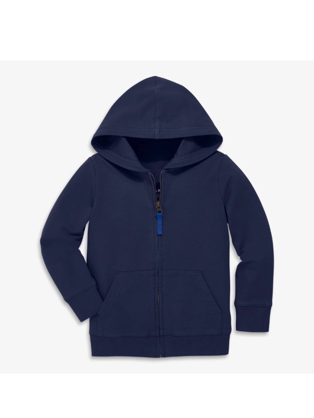 Primary Navy Cotton French Terry Zip Hoodie- Size 2